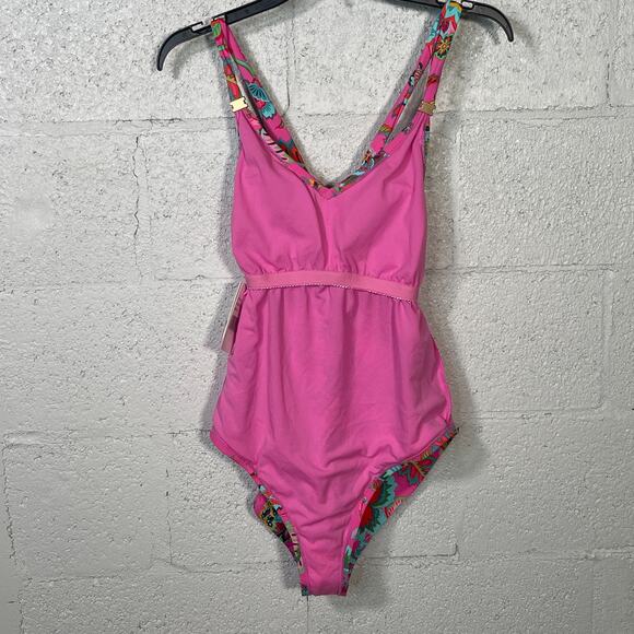 Jessica Simpson Women's Rosies Bushes One-Piece Swimsuit Medium - Picture 9 of 13